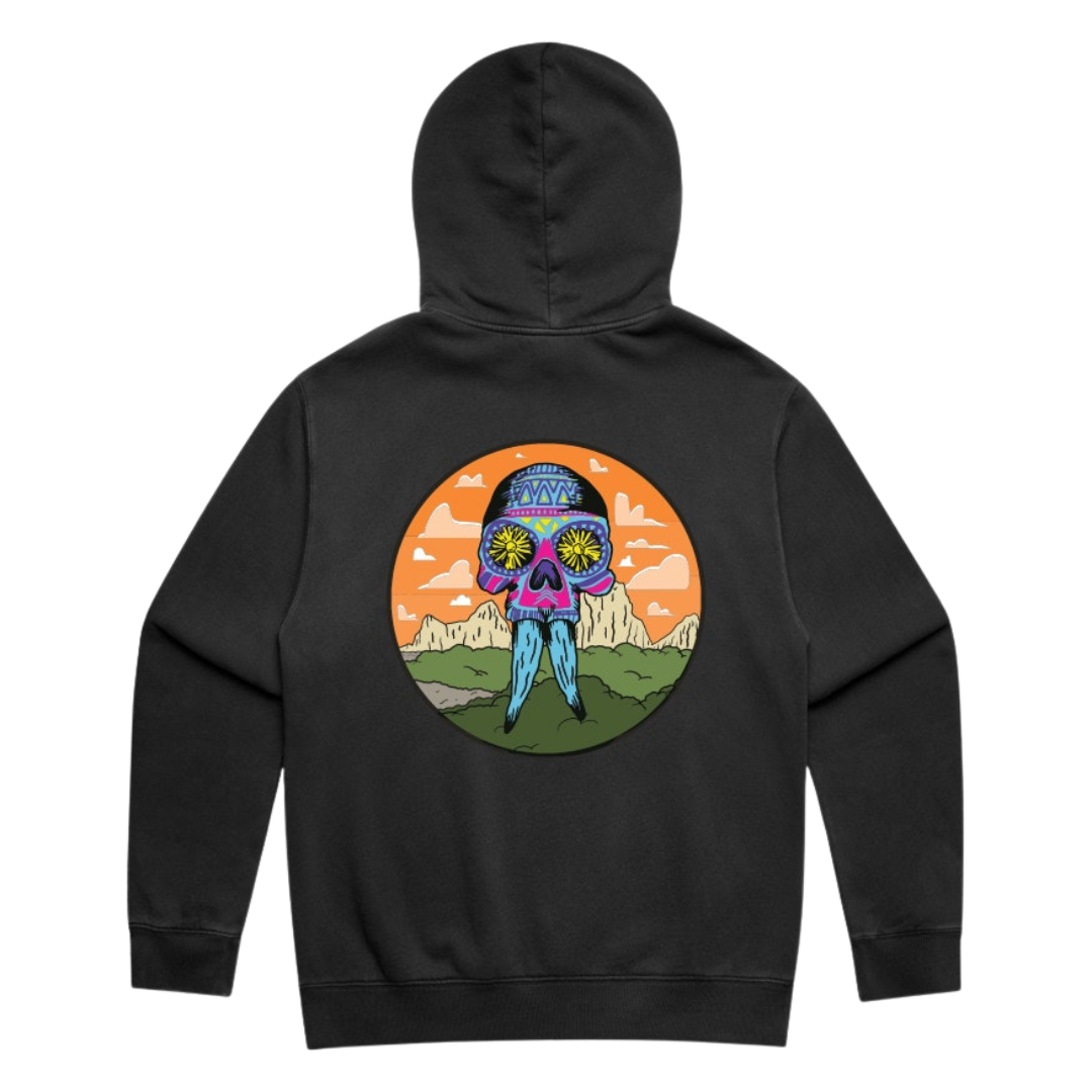 Oliphant Puff Paint Hoodie - Faded Black