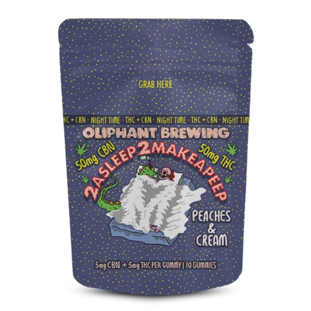 2ASLEEP2MAKEAPEEP | 5mg THC 5mg CBN Nighttime Gummies | 10 pack