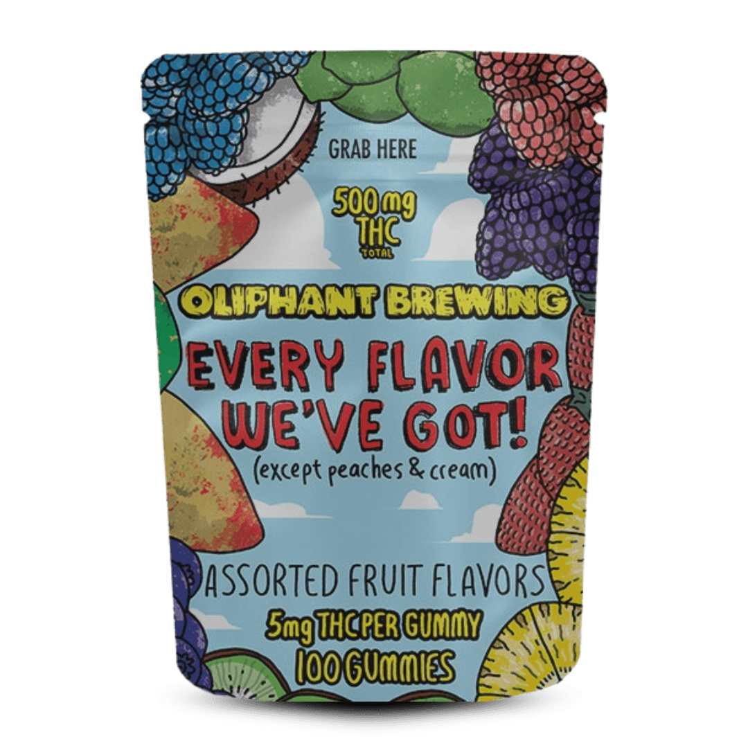 EVERY GUMMY WE'VE GOT (except peaches & cream) 100pk GUMMIES - 500MG THC